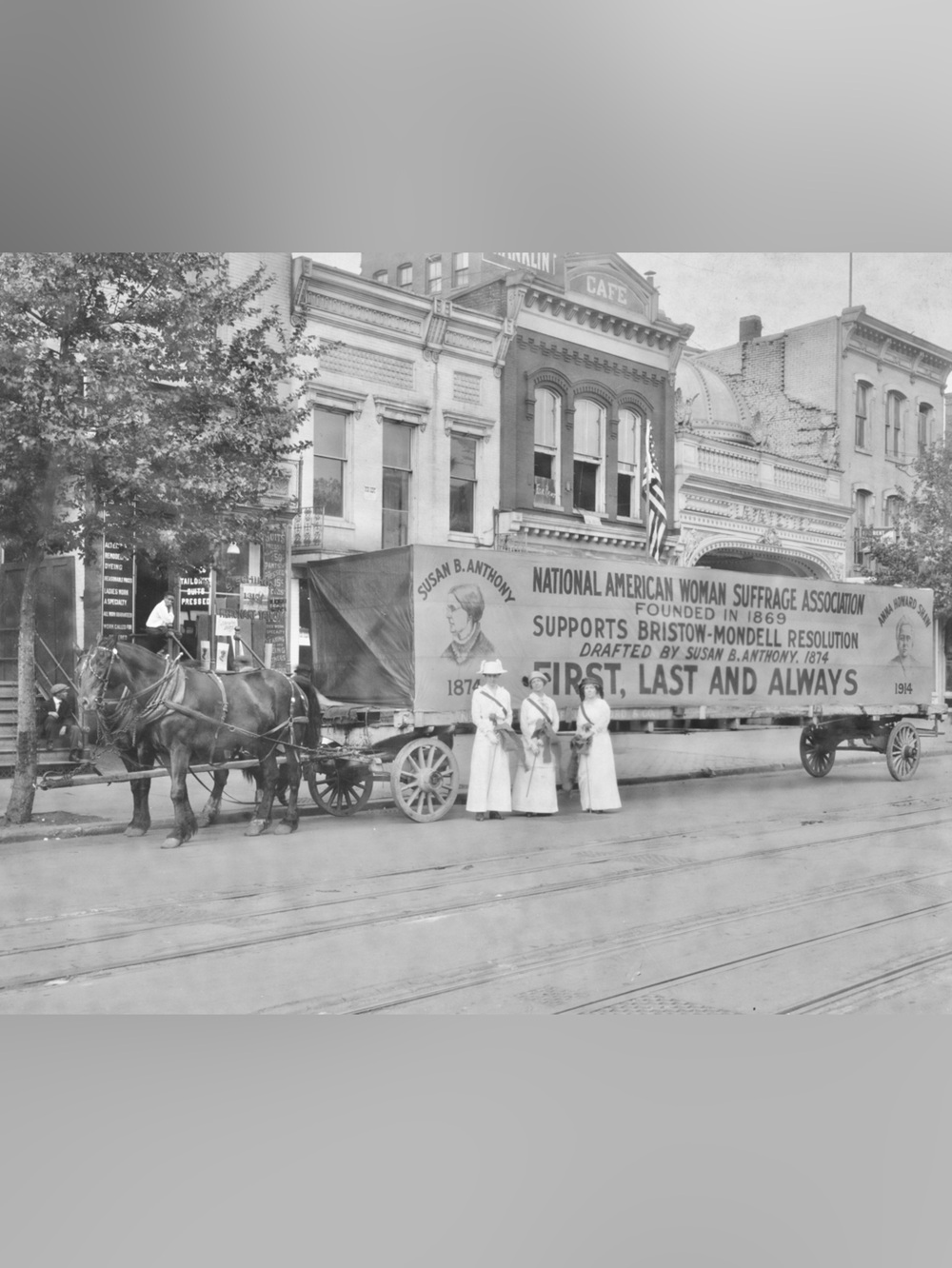 1914 Float Promoting National American Woman Suffrage Association 8x10 Photo